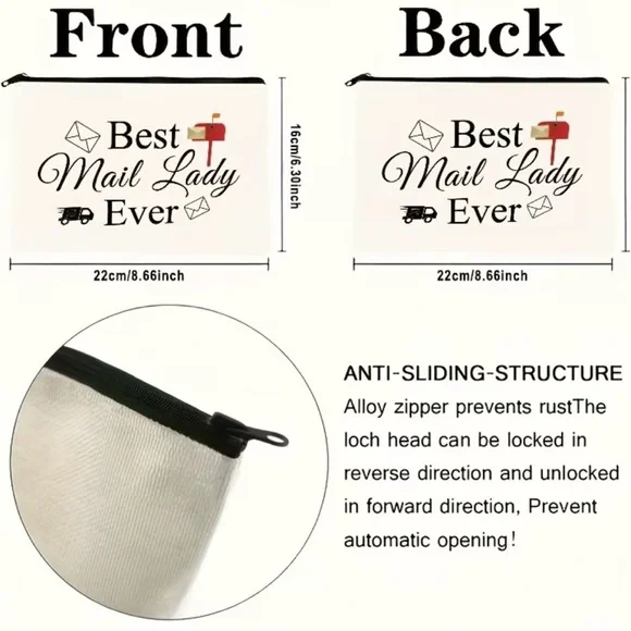 “Best Mail Lady Ever' Pouch - Picture 3 of 4